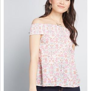 ModCloth Lovely As Could Be Off the Shoulder top
